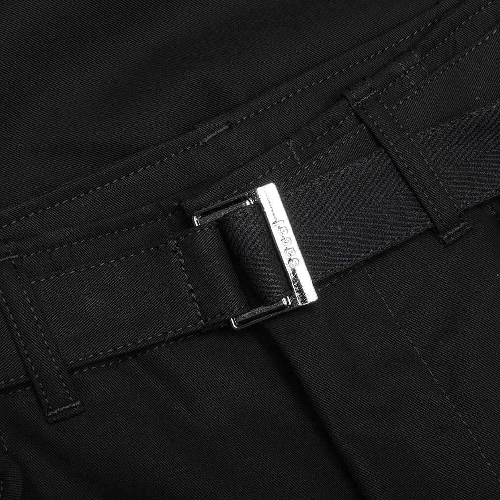 Cotton Twill Pants - Black