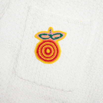 Crochet Shorts With Patches - White