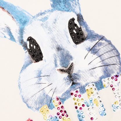 Crystal Bunny Crewneck - Vintage White