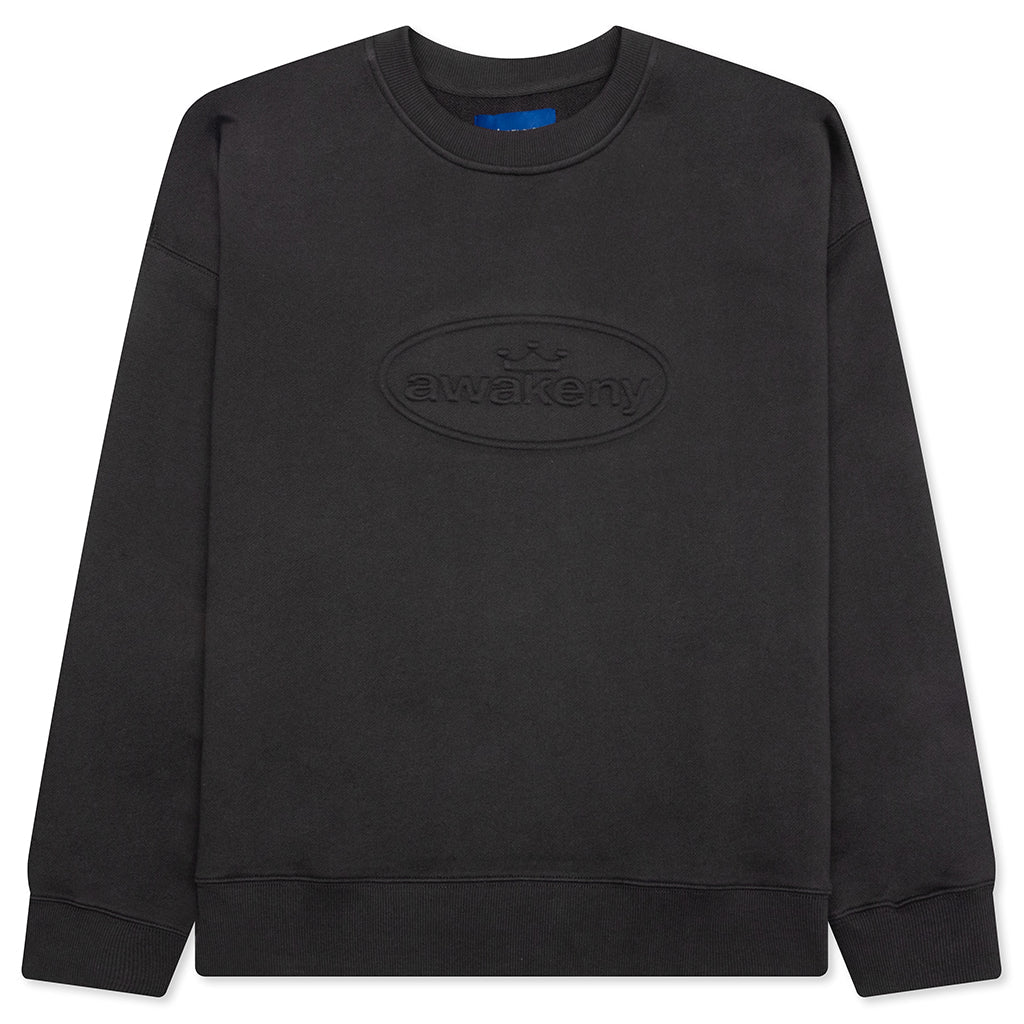 Debossed Crewneck - Black