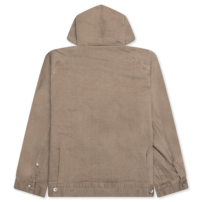 Denim Hoodie - Beige