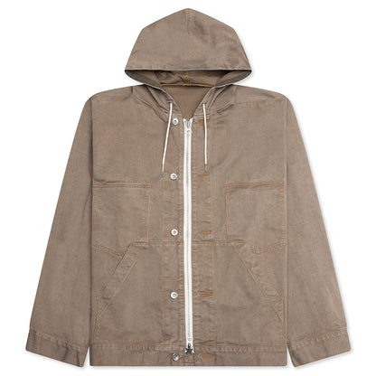 Denim Hoodie - Beige