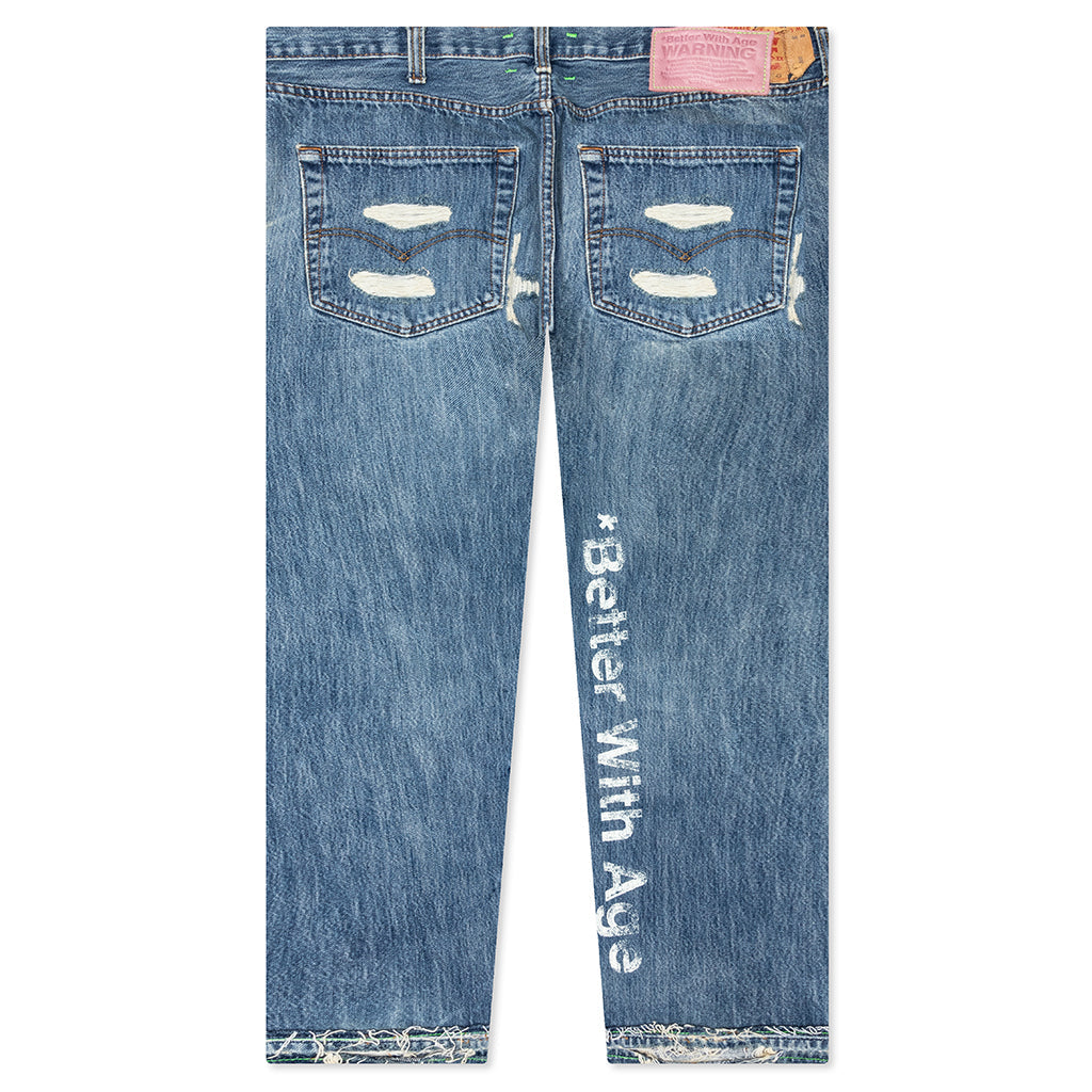 Denim Repair Pants - Indigo