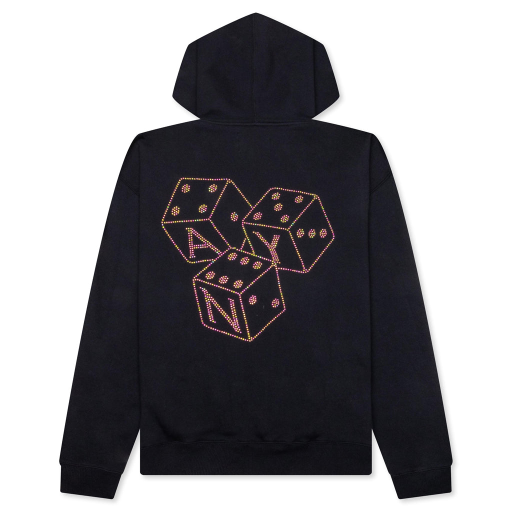Dice Rhinestone Hoodie - Black