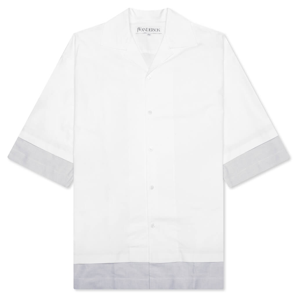 Double Layer Short Sleeve Shirt - White