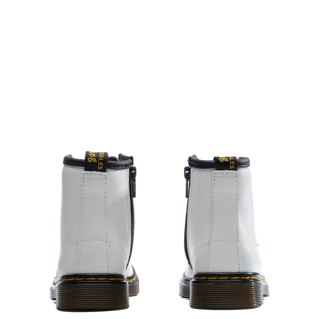 Toddler 1460 Leather Lace Up Boots - White