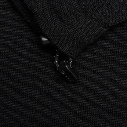 Drawstring Knit Sweatshirt - Black