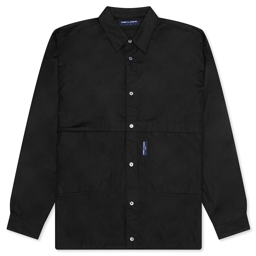 Drawstring L/S Shirt - Black