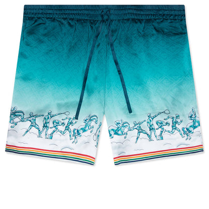 La Deesse Du Stade Silk Shorts - Multicolor