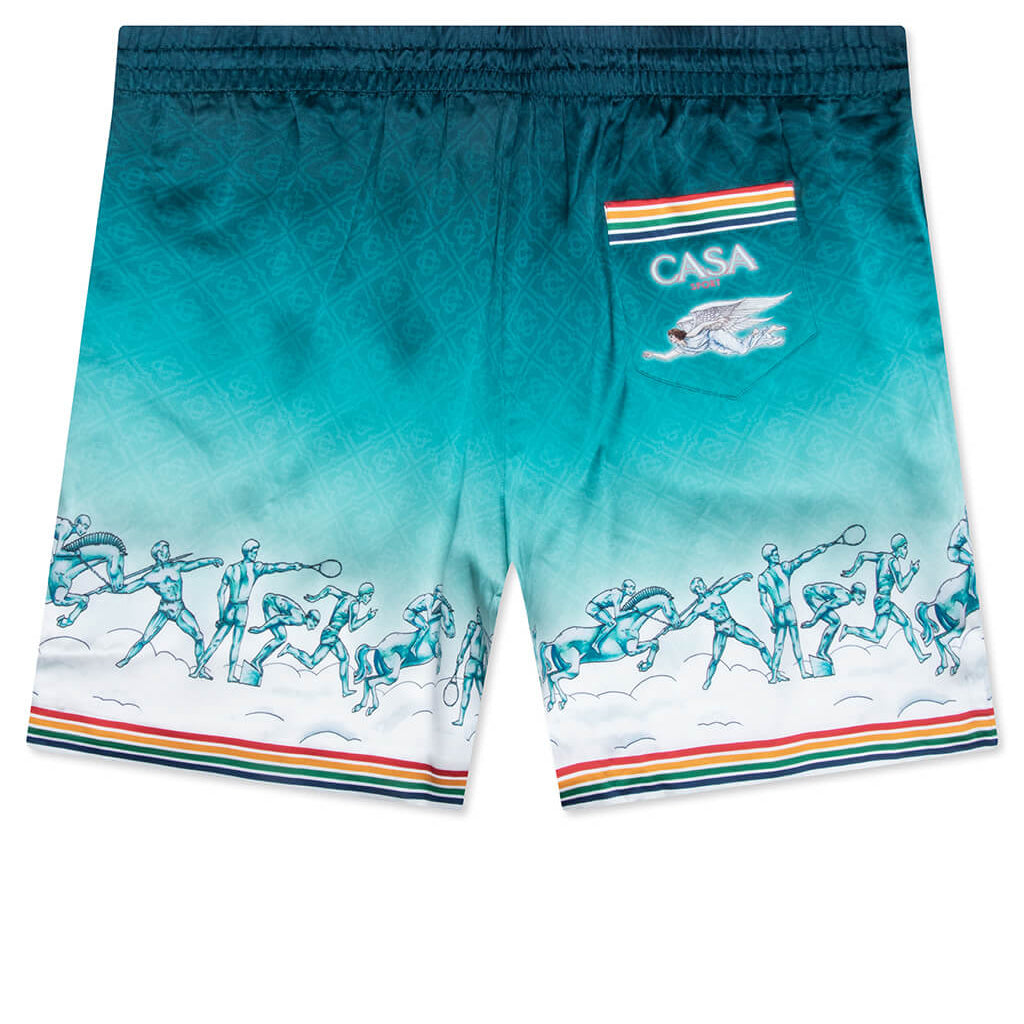 La Deesse Du Stade Silk Shorts - Multicolor