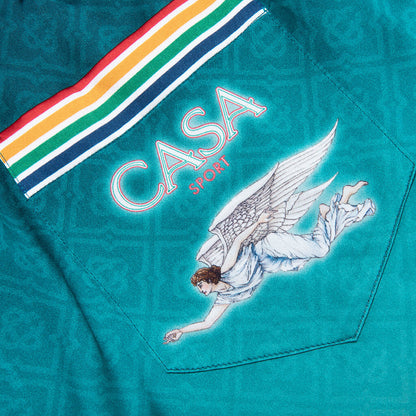 La Deesse Du Stade Silk Shorts - Multicolor
