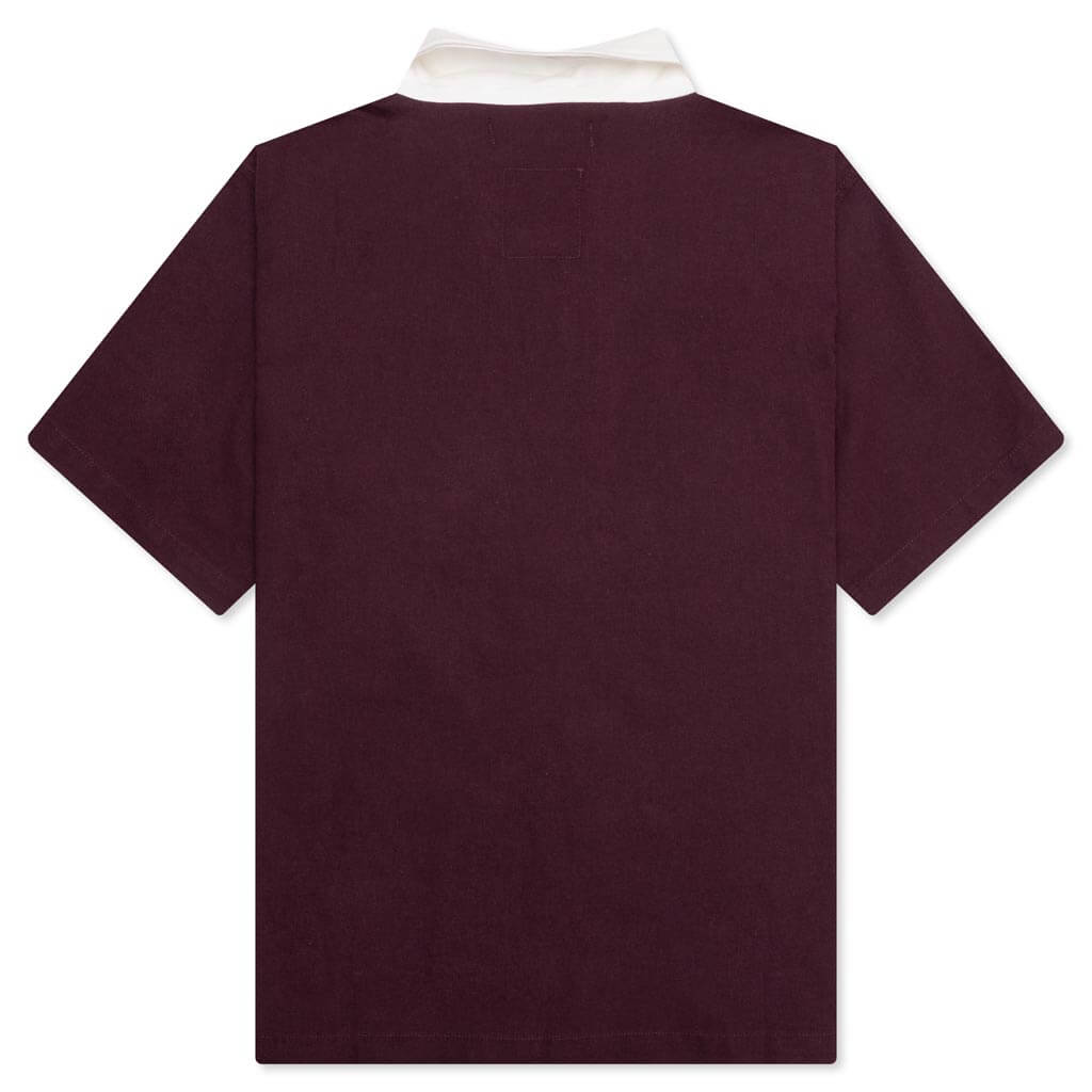 Embroidered Figure Shirt - Wine