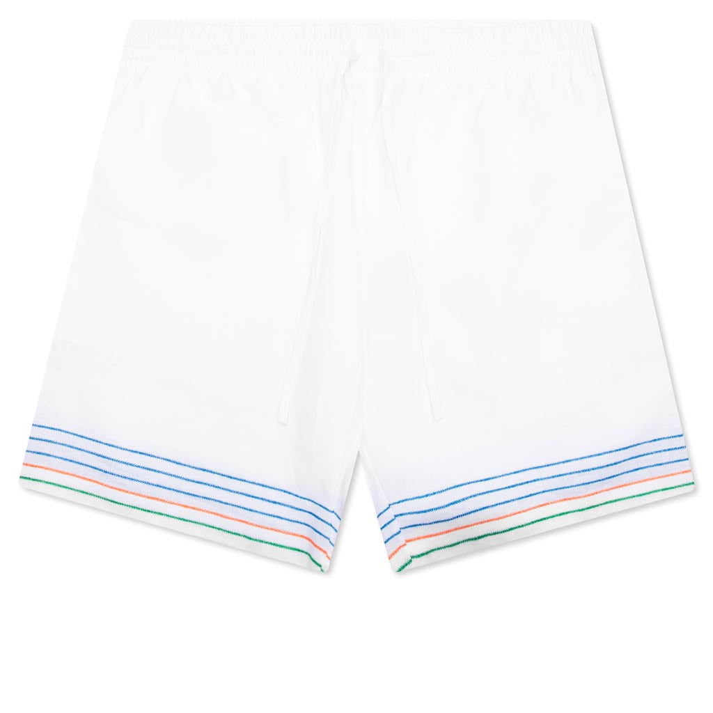 Embroidered Linen Shorts - Le Fil De La Musique
