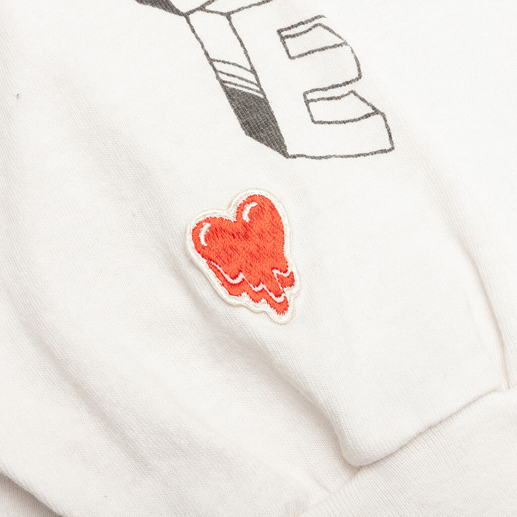 FA Heart L/S Tee - White