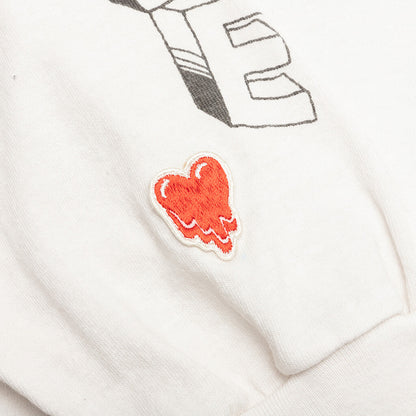 FA Heart L/S Tee - White