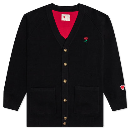 Heart Cardigan - Black