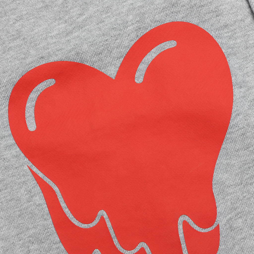 Heart Logo Sweatshort - Heather Grey