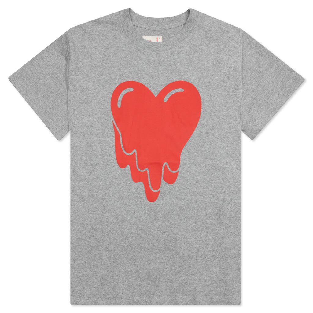 Heart Logo Tee - Heather Grey