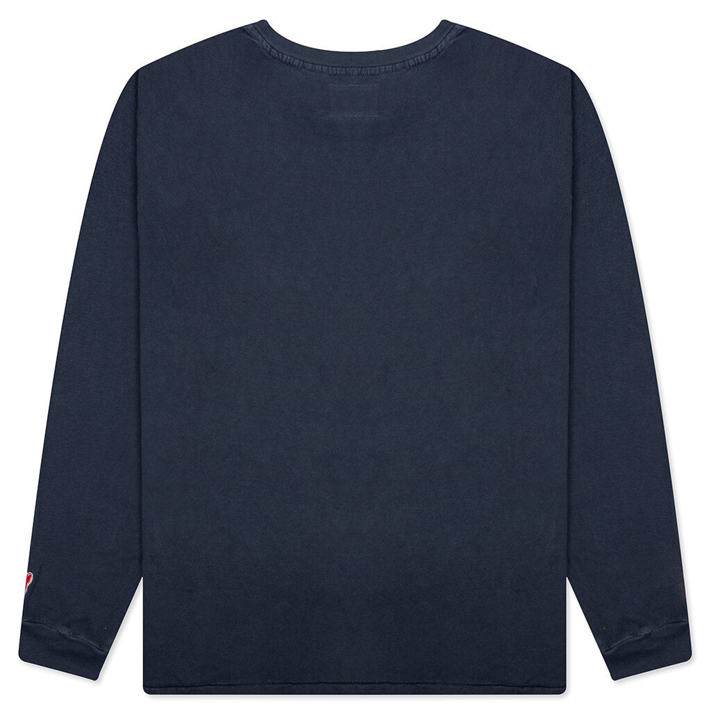 Logo Type L/S Tee - Navy Blue