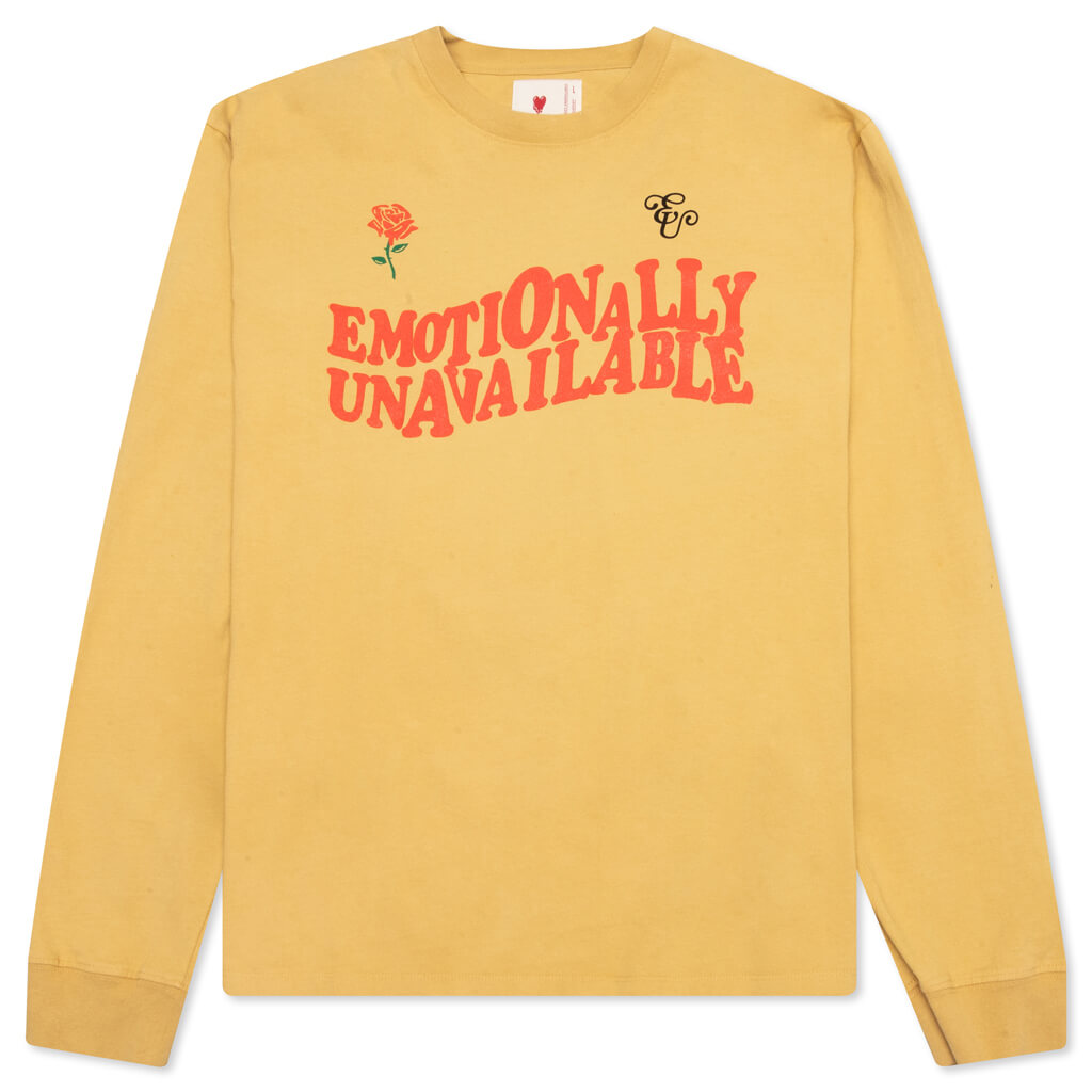 Wavy Script L/S Tee - Yellow