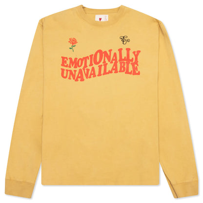 Wavy Script L/S Tee - Yellow