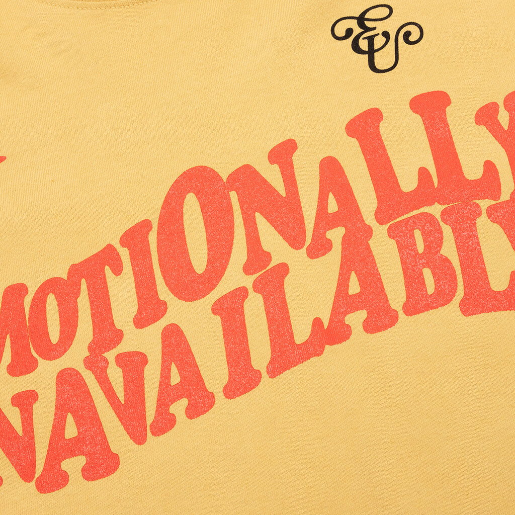 Wavy Script L/S Tee - Yellow