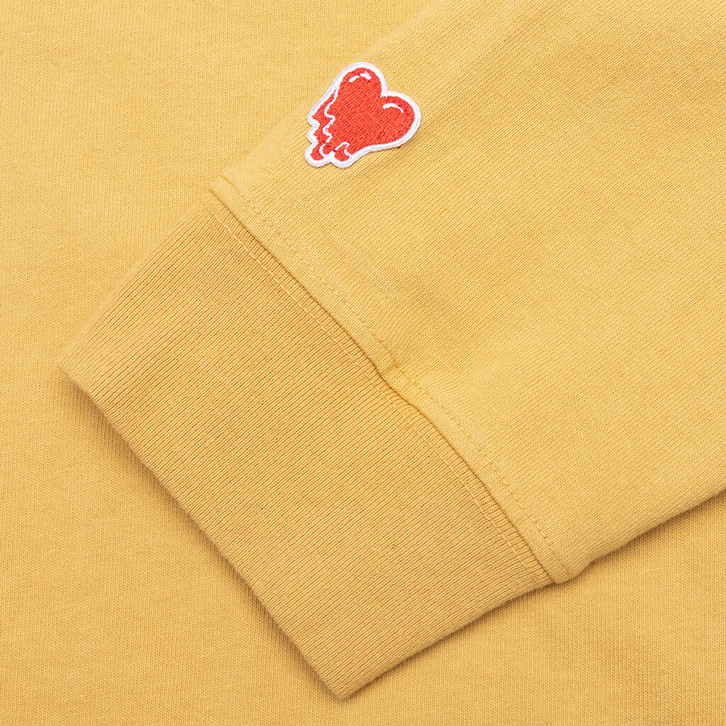 Wavy Script L/S Tee - Yellow
