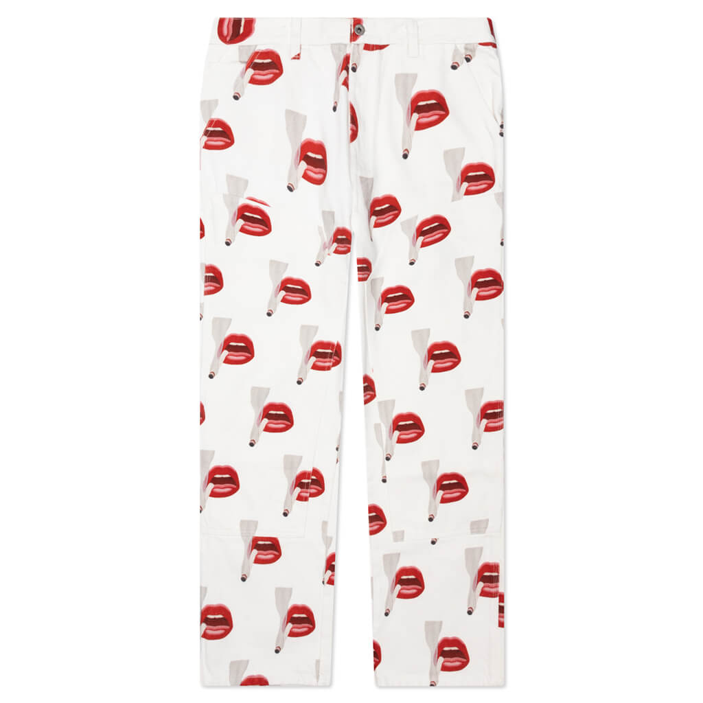 Emotionally Unavailable x Tom Wesselmann Smoking Lips Pant - White