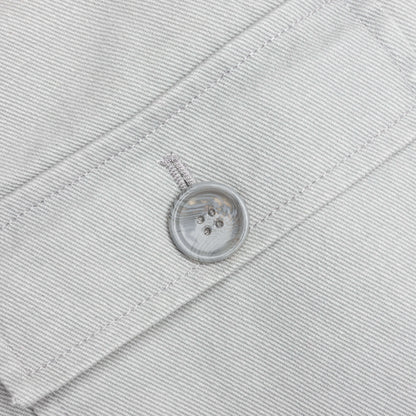 Face Embroidered Denim Pants - Grey