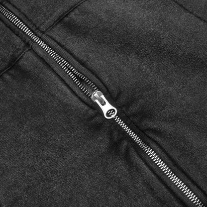 Faded Graphic Zip Hood - Washed Black