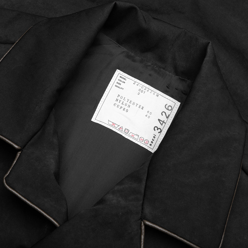 Faux Suede Jacket - Black