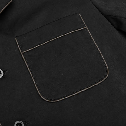 Faux Suede Jacket - Black