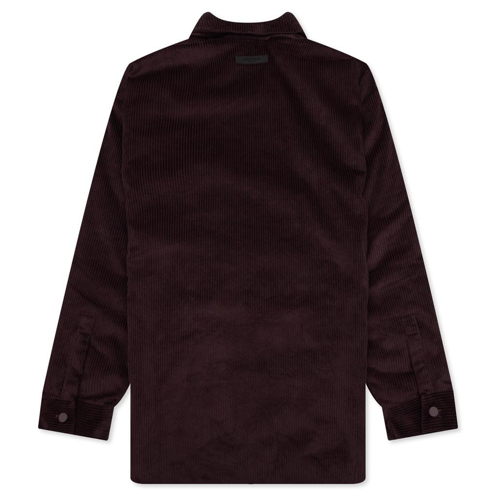 Corduroy Shirt Jacket - Plum