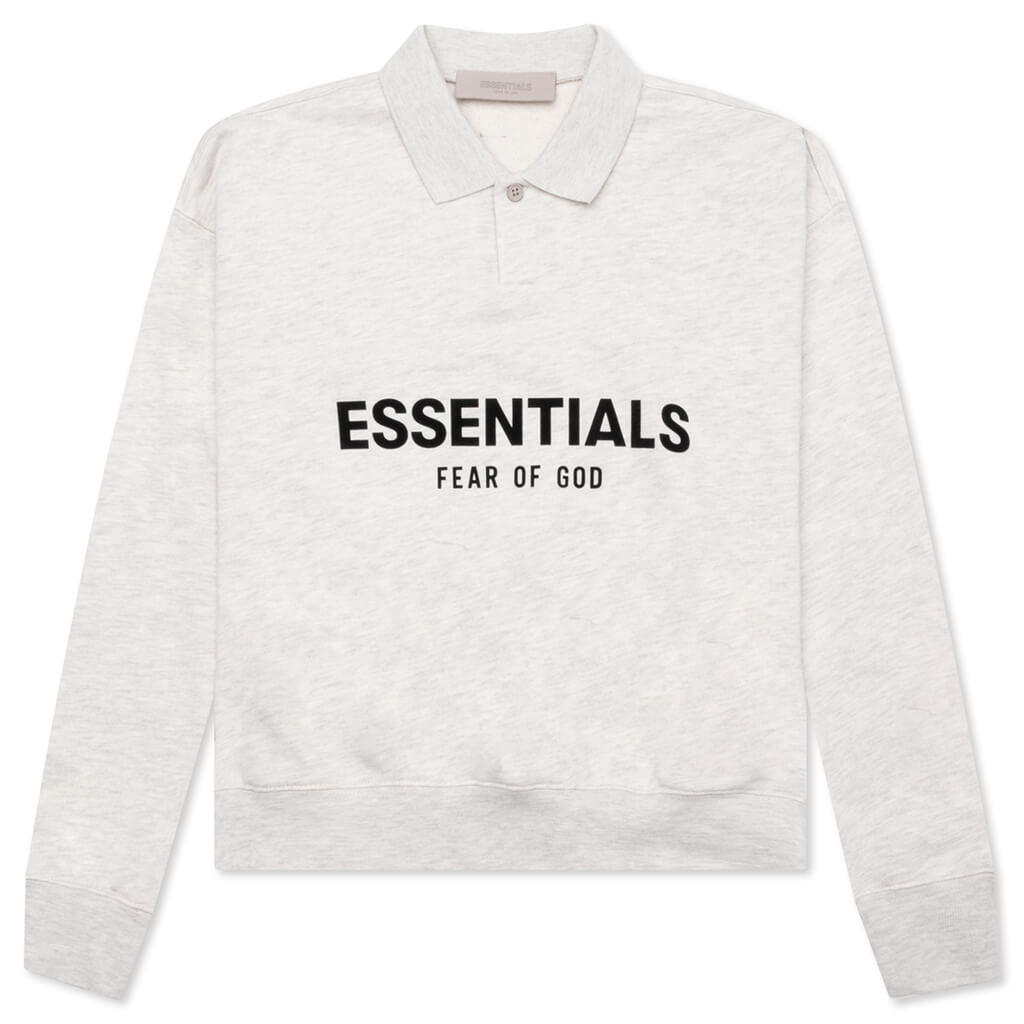 Kid's Core L/S Polo - Light Oatmeal