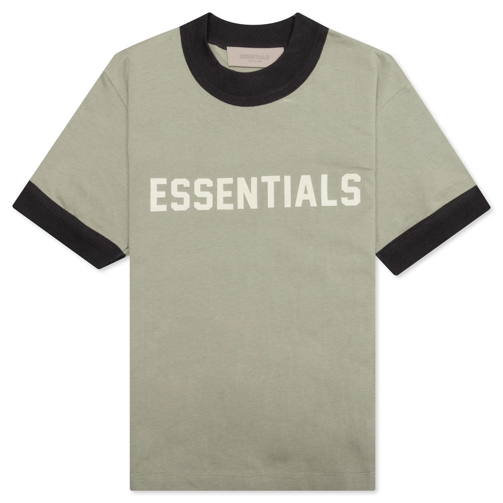 Essentials Kid's Ringer Tee - Seafoam