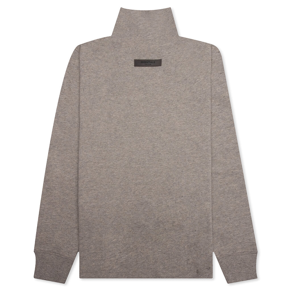 Essentials Kid's Turtleneck - Dark Oatmeal