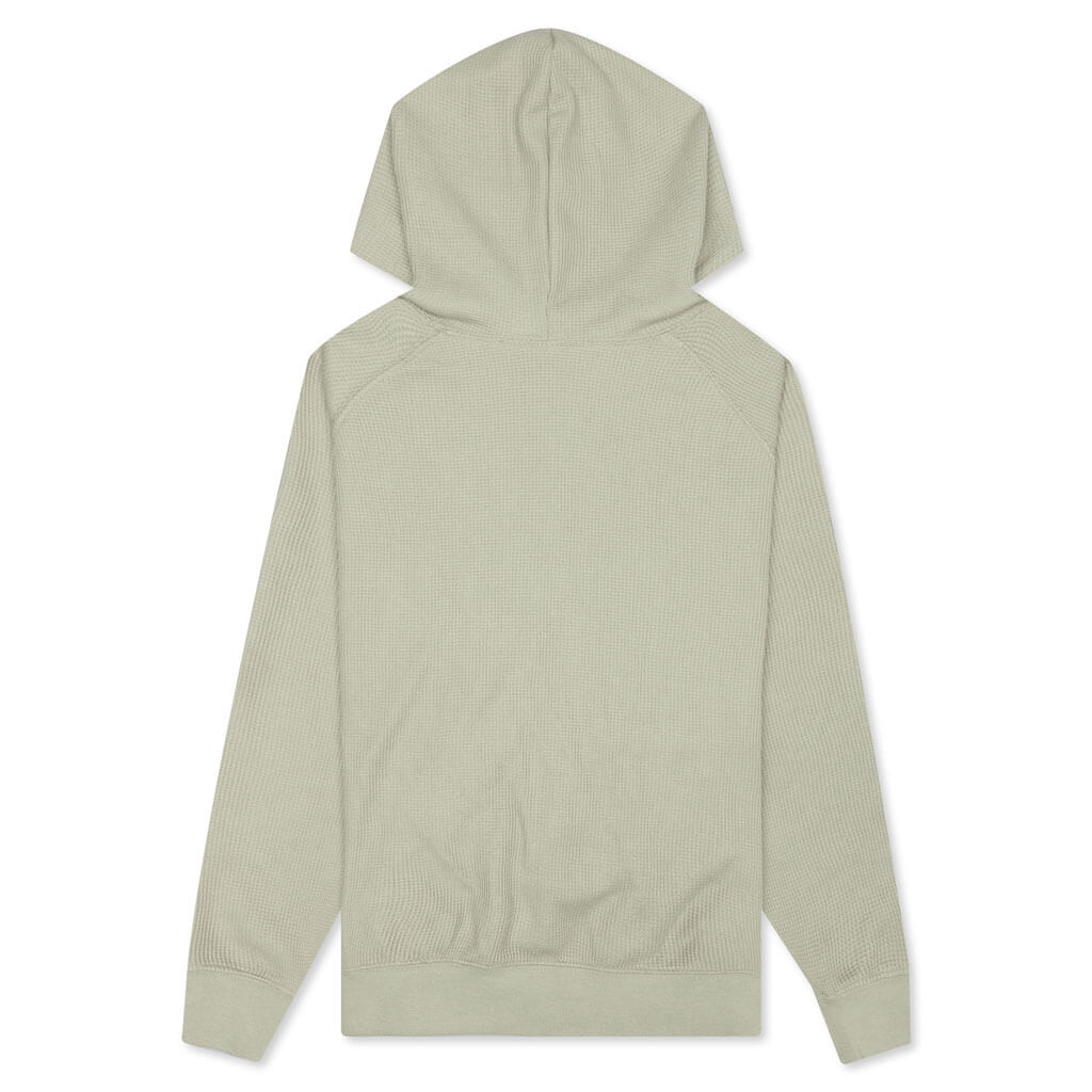 Essentials Kid's Waffle Henley Hoodie - Seafoam