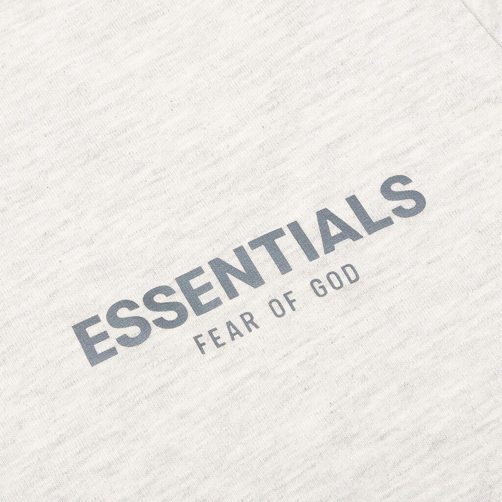 Essentials Kid's L/S Tee - Light Heather Oatmeal
