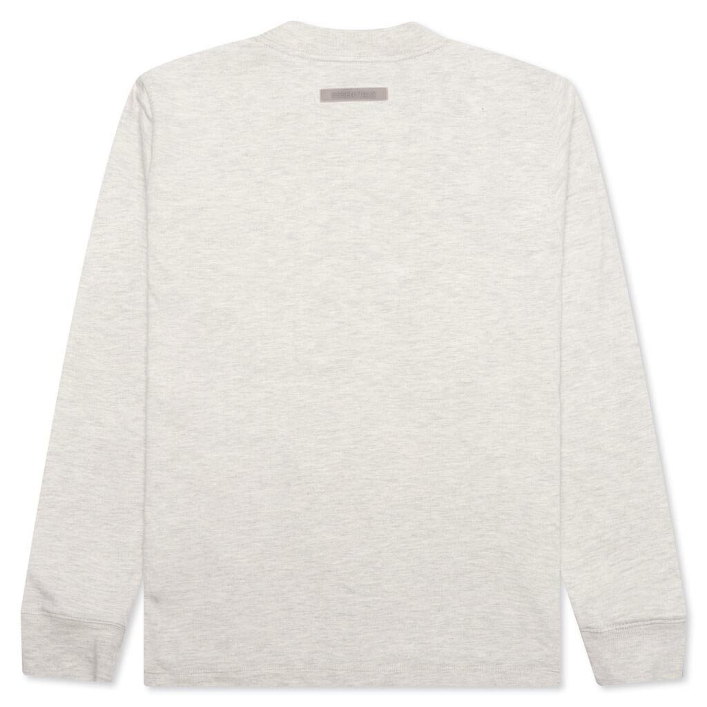 Essentials Kid's L/S Tee - Light Heather Oatmeal