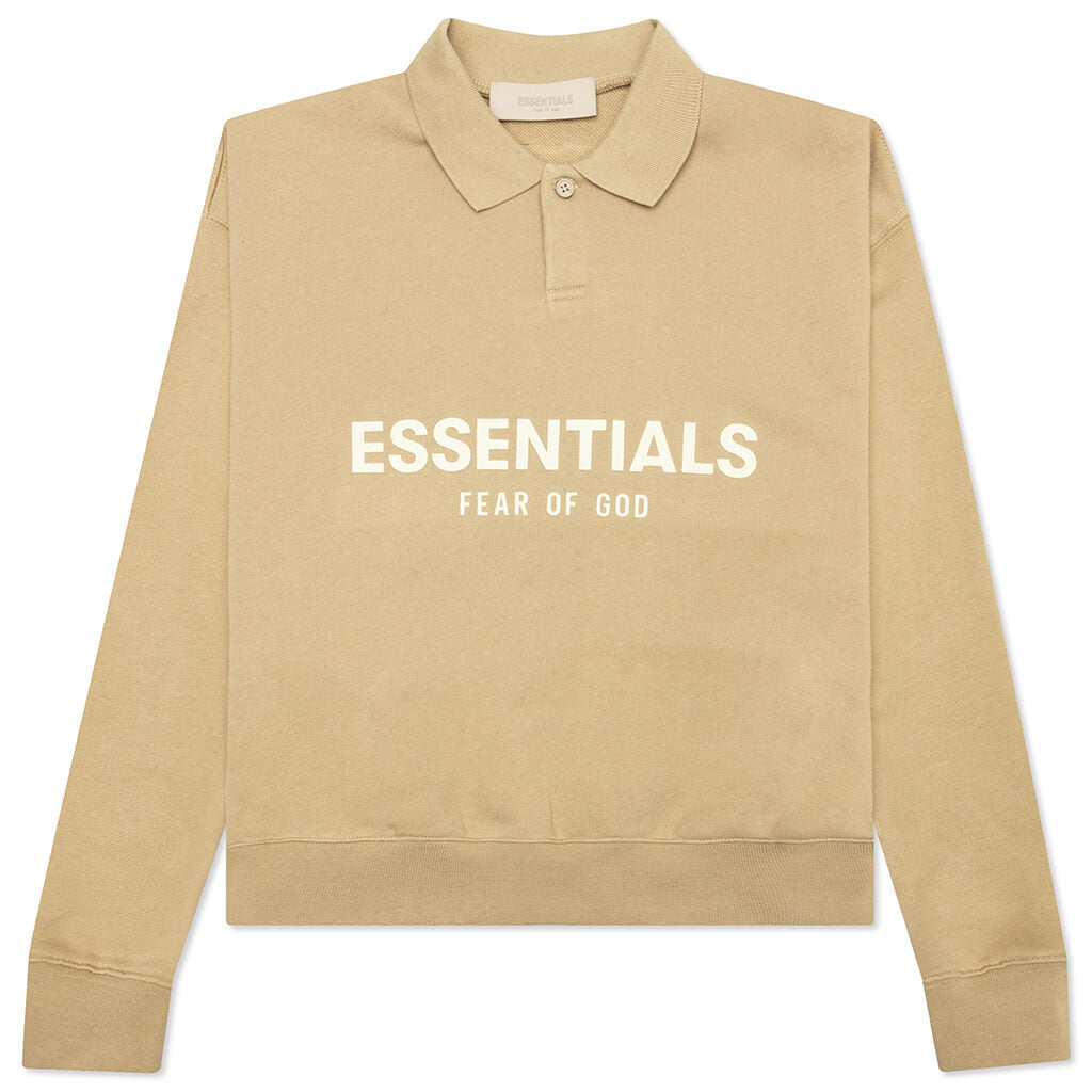 Essentials Kid's L/S Polo - Oak