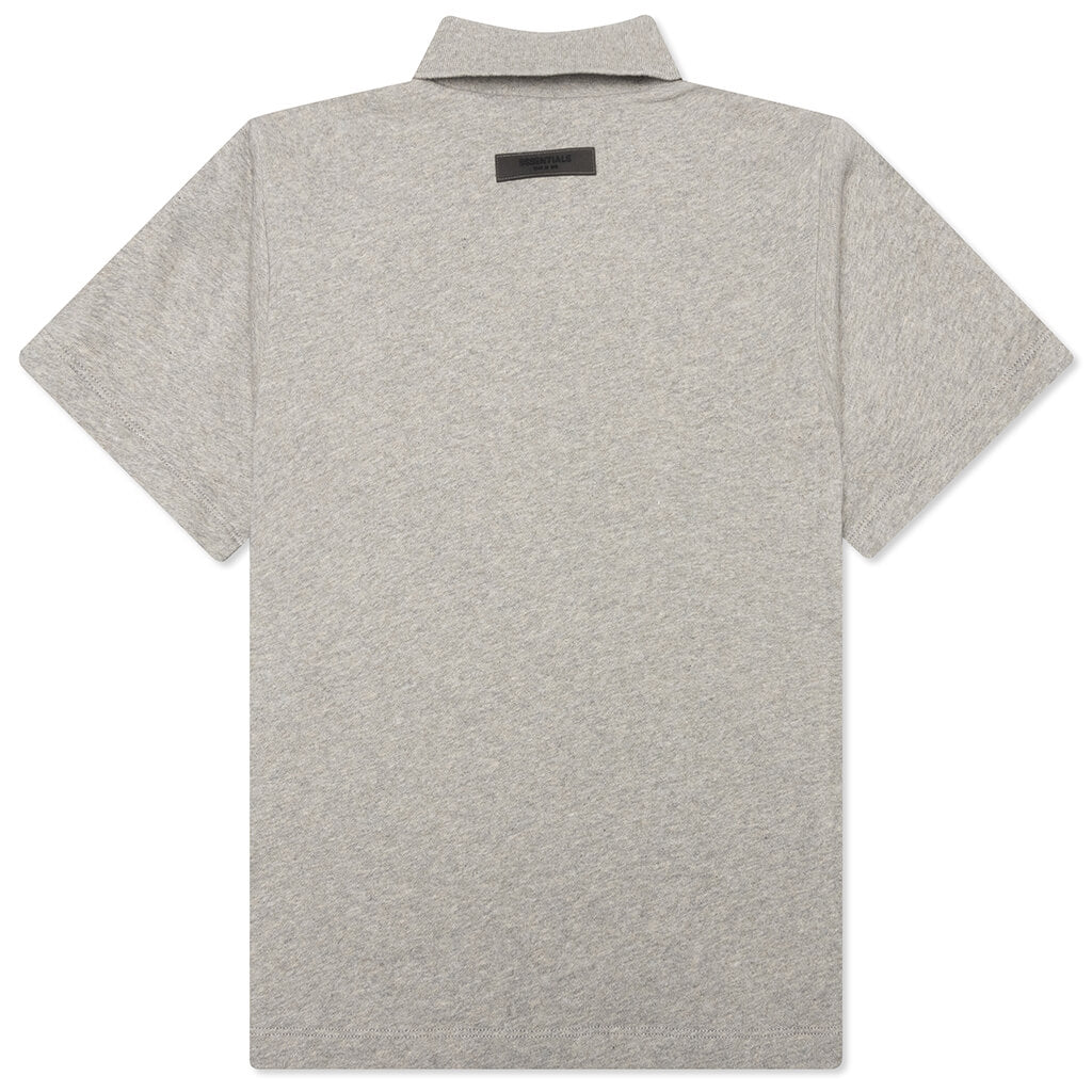 Essentials Kid's S/S Polo - Dark Oatmeal