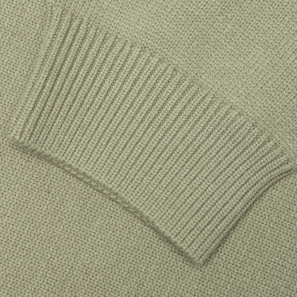 Essentials Knit L/S Polo - Seafoam