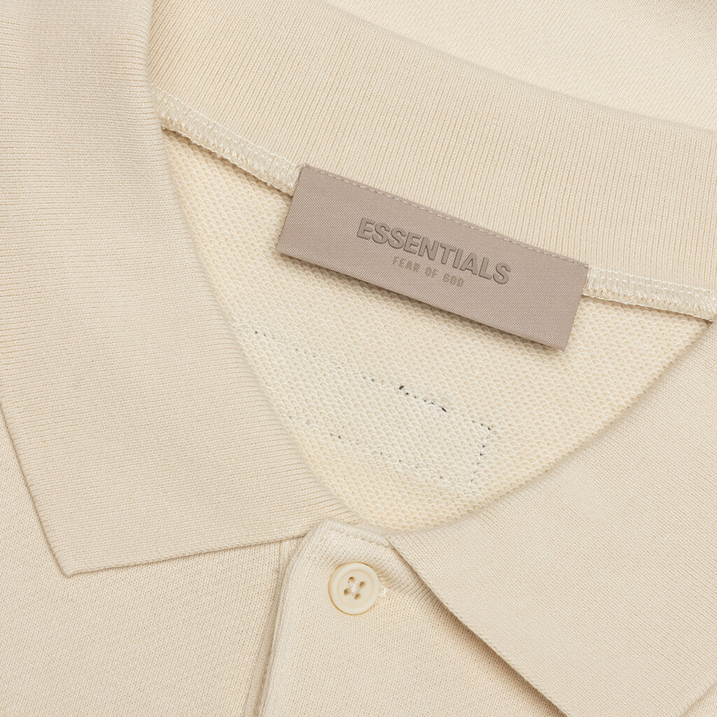 Essentials L/S Polo - Egg Shell