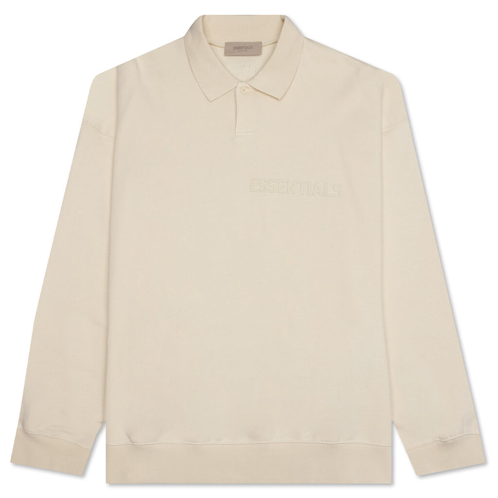 Essentials L/S Polo - Egg Shell