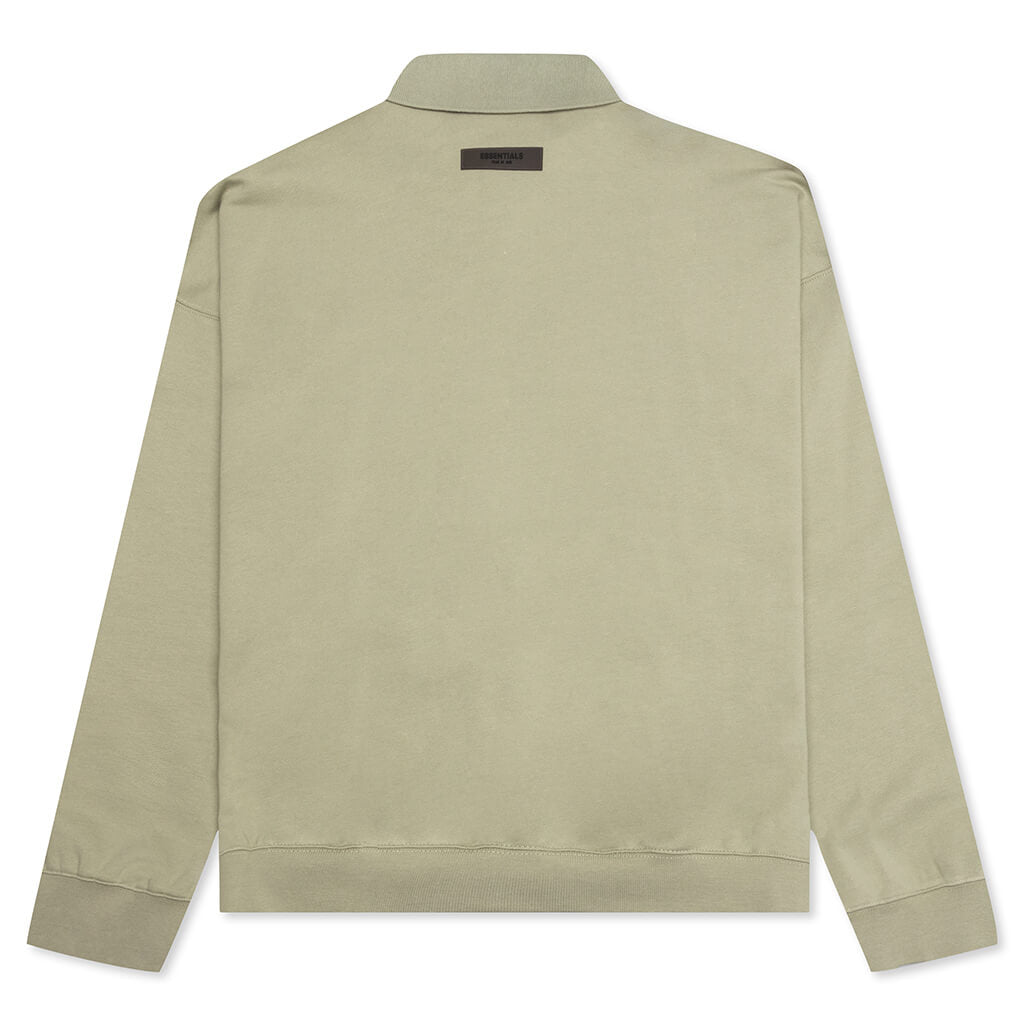 Essentials L/S Polo - Seafoam