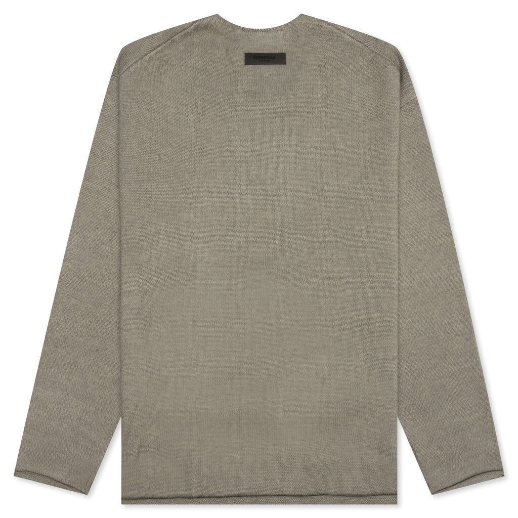 Essentials Raw Edge Sweater - Dark Oatmeal