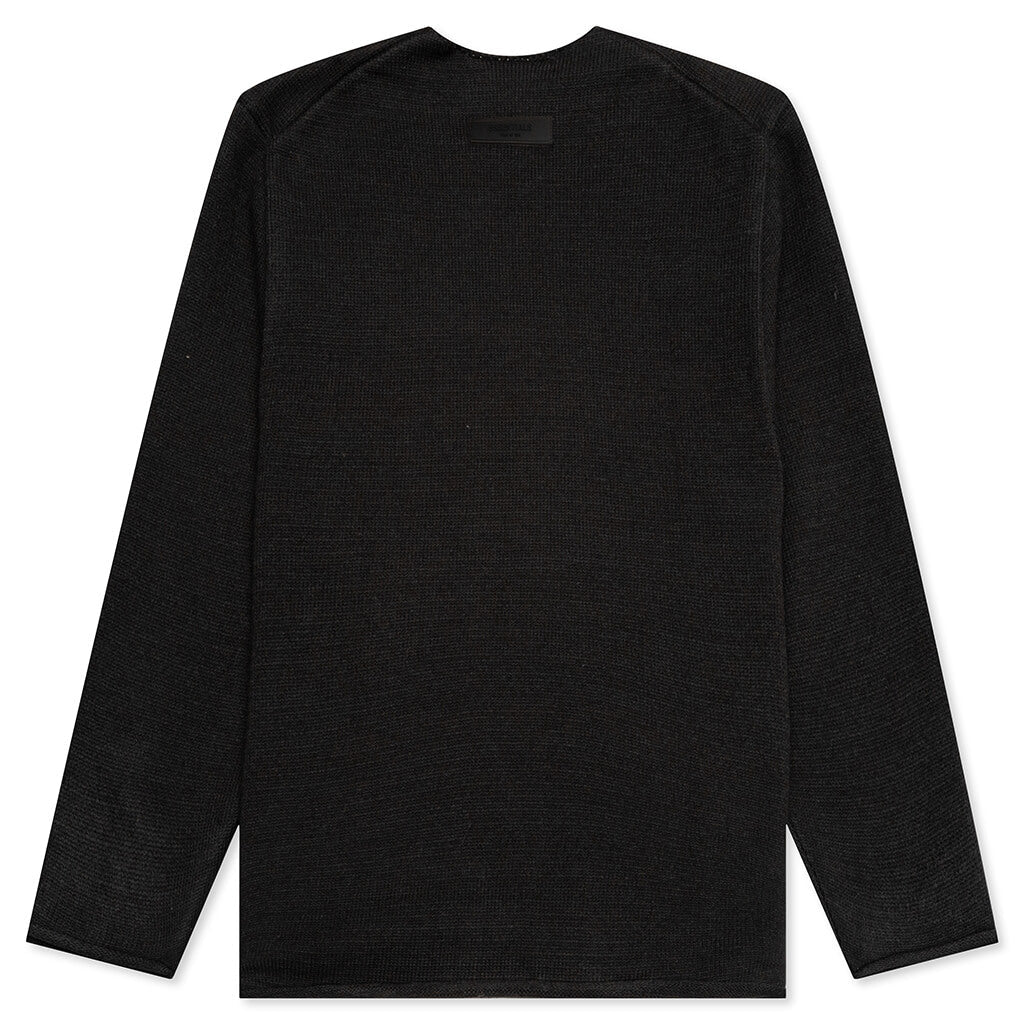 Essentials Raw Edge Sweater - Iron