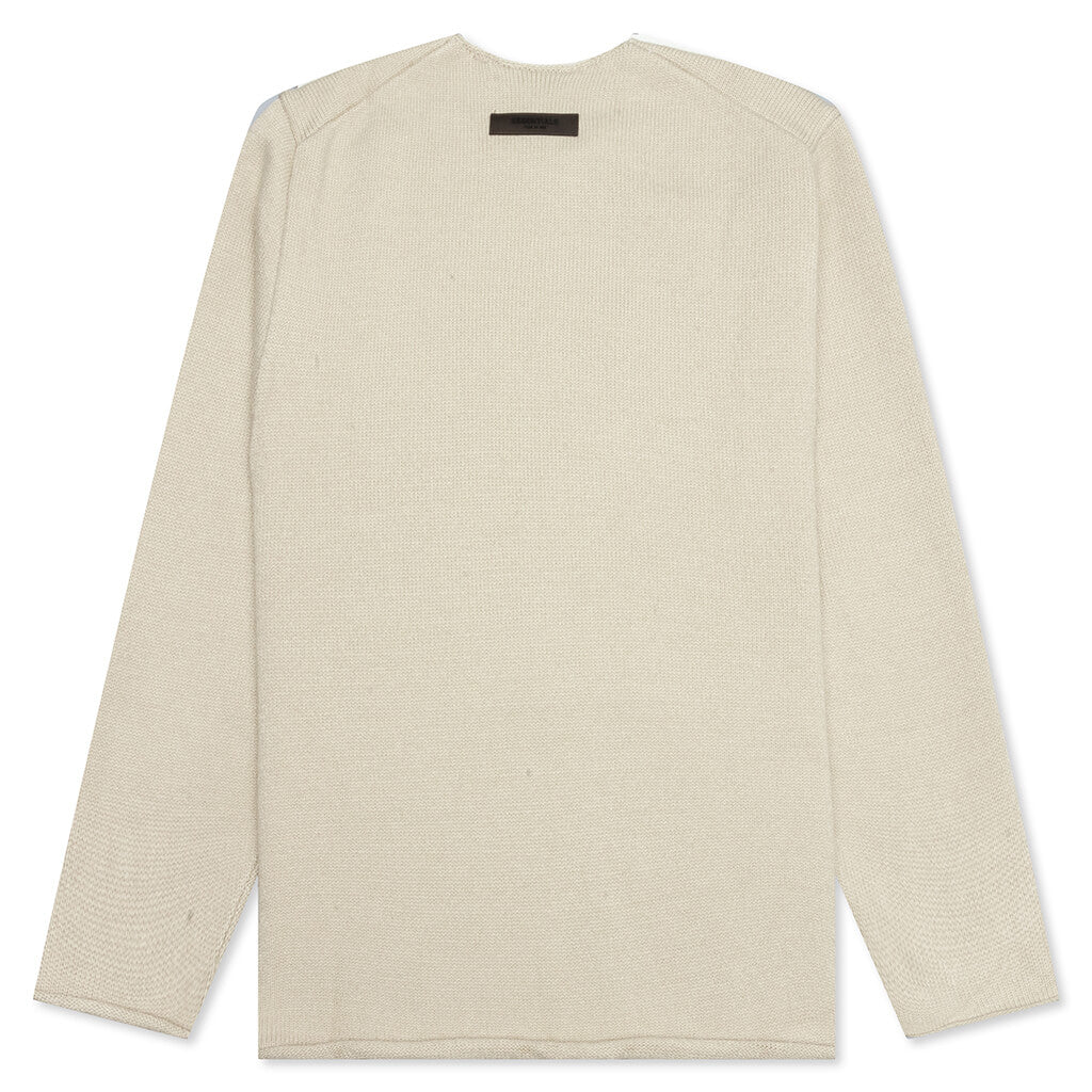 Essentials Raw Edge Sweater - Wheat