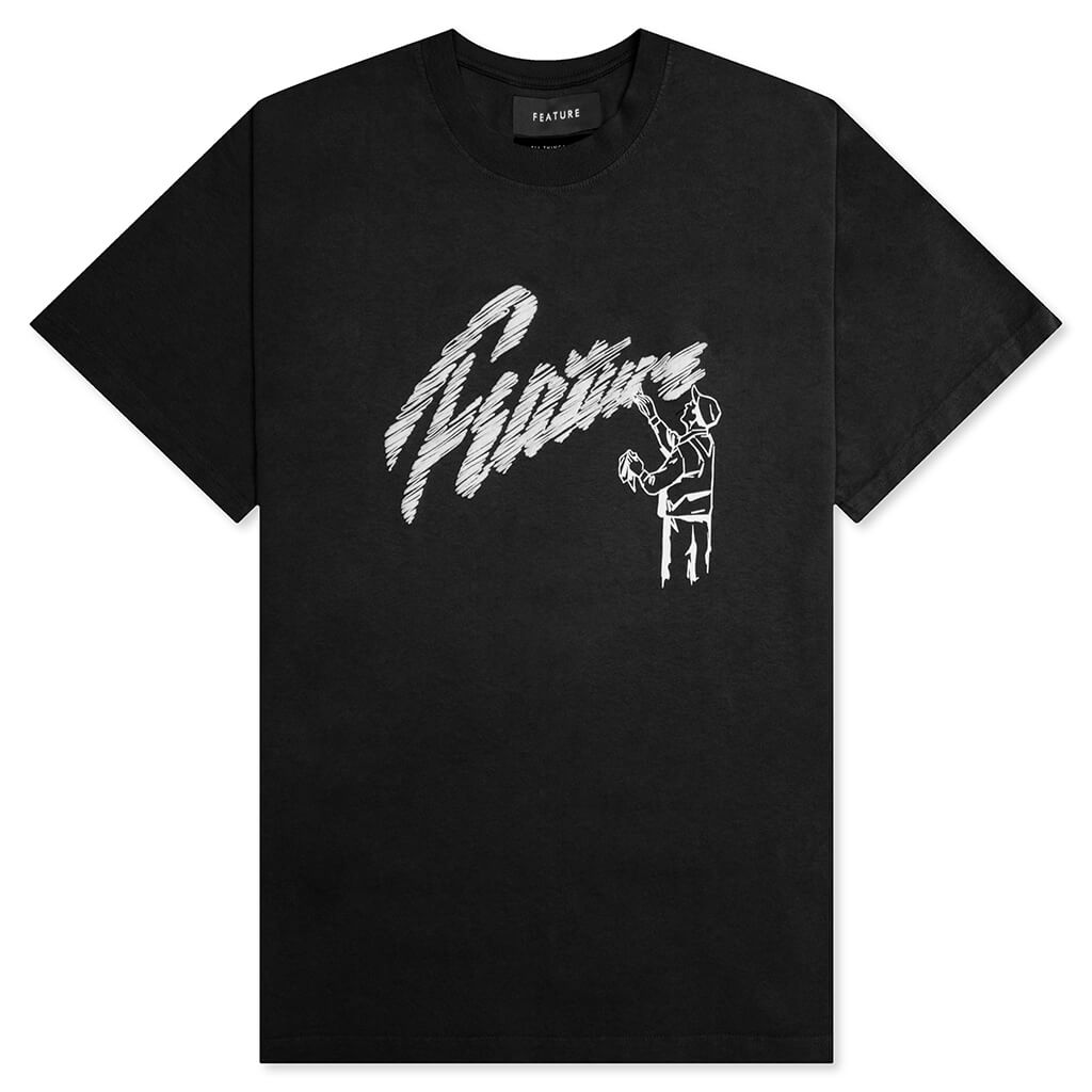 Brush Fill S/S Tee - Black