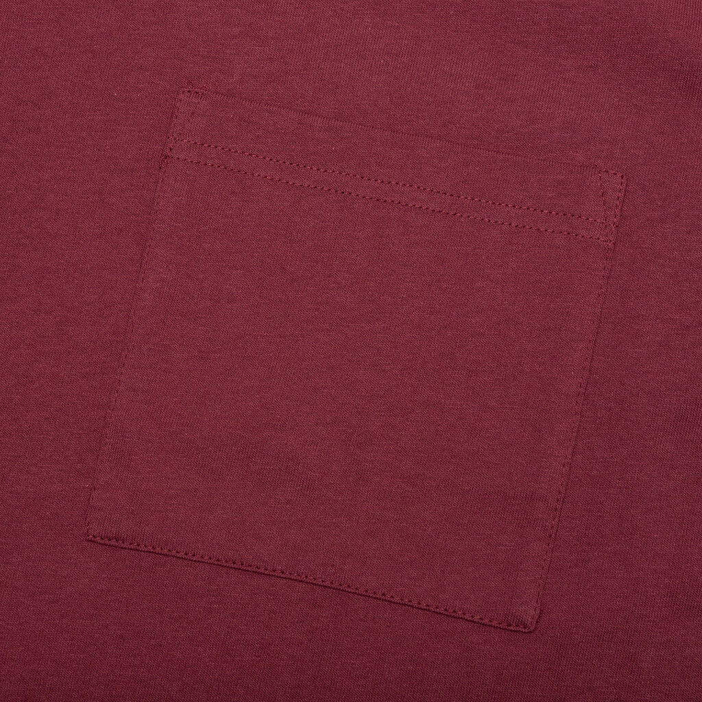 Jersey Braque Pocket Tee - Burgundy